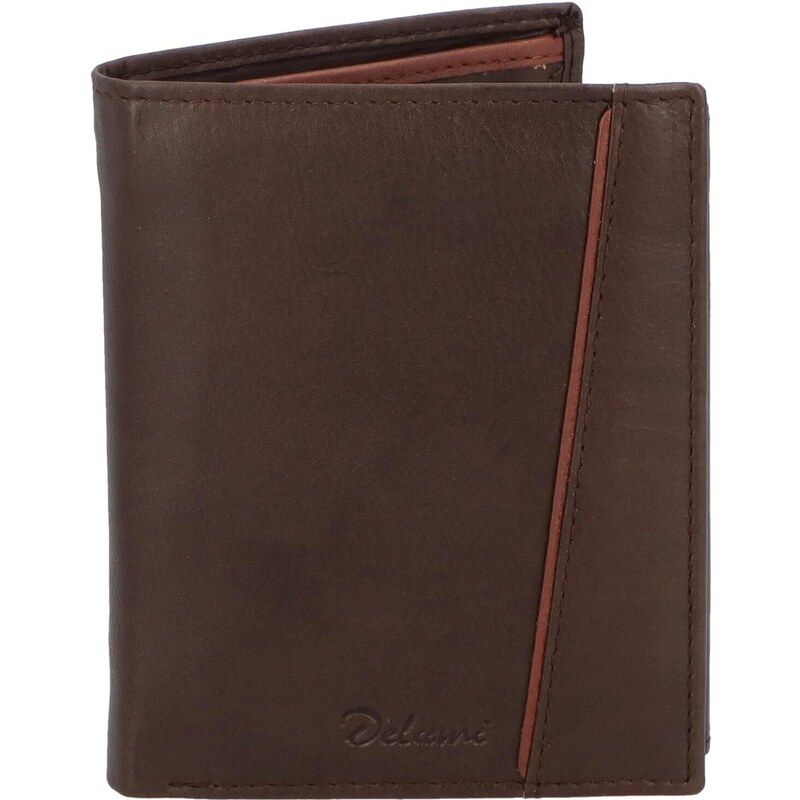 Pánska kožená peňaženka hnedá - Delami Elain hnedá 51013365