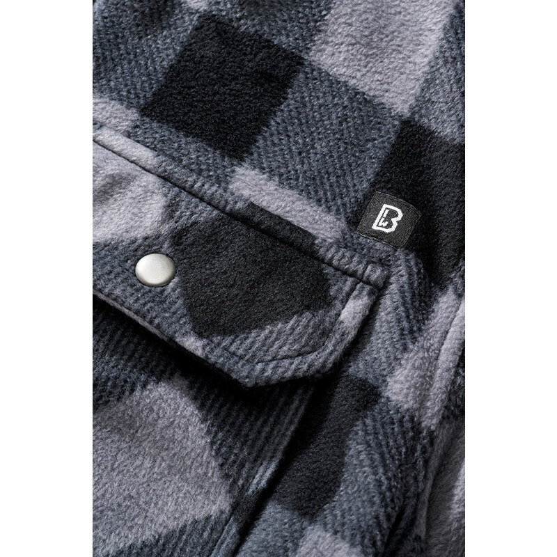 BRANDIT košeľa Jeff Fleece Shirt Long Sleeve Čierno-šedá