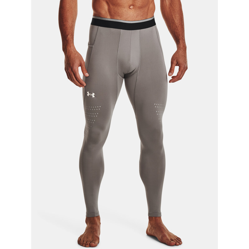 Šedé pánske kompresné legíny Under Armour UA CG Armour Novelty Legging 66300794