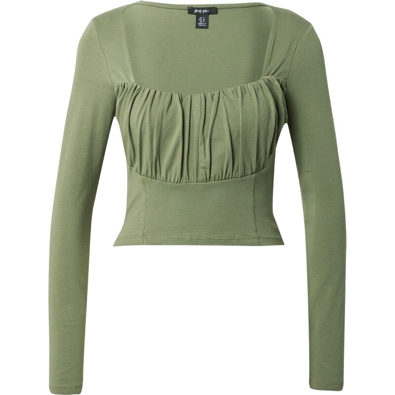 Nasty Gal Tričko kaki 54242665