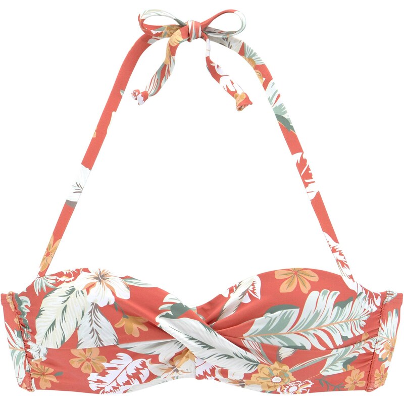 SUNSEEKER Bikinový top svetlozelená / tmavozelená / svetlooranžová / 66846469