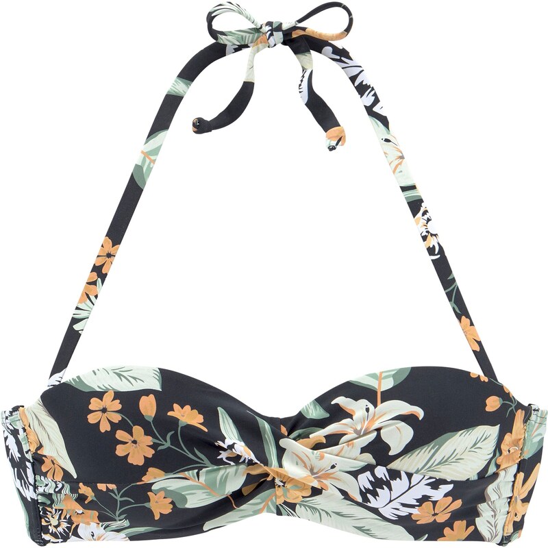 SUNSEEKER Bikinový top hnedá / zelená / oranžová / čierna / biela 66846471