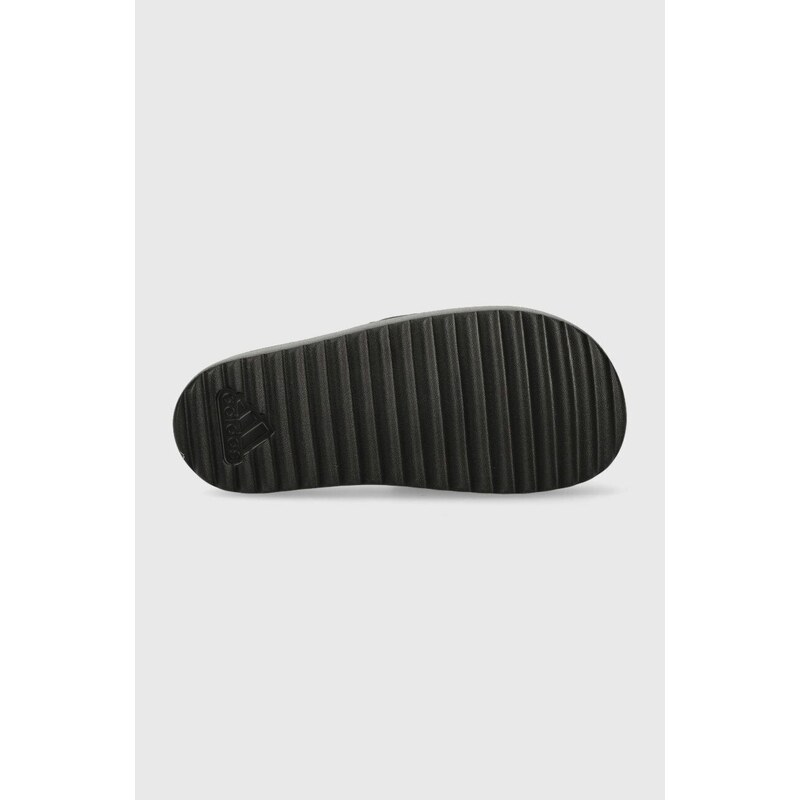 Šľapky adidas Adilette dámske, čierna farba, na platforme, HQ6179
