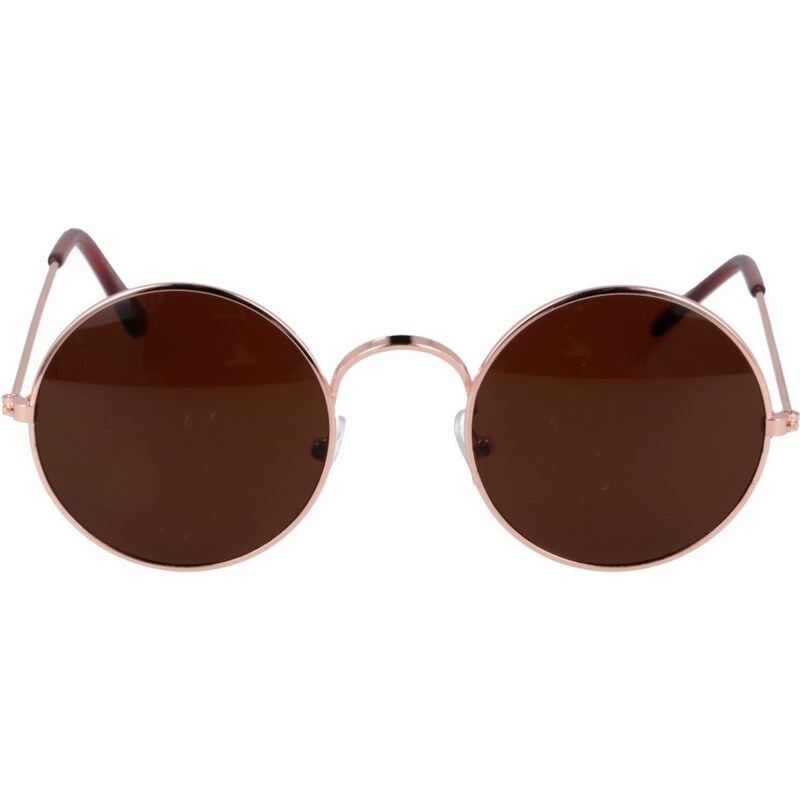 Sunmania Zlaté okrúhle slnečné okuliare Lenonky 3971460