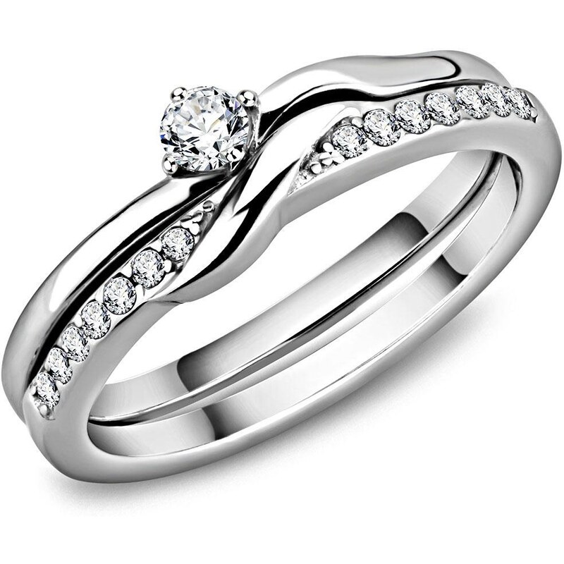 Set dámskych prsteňov z chirurgickej ocele EMILIANA 37708043