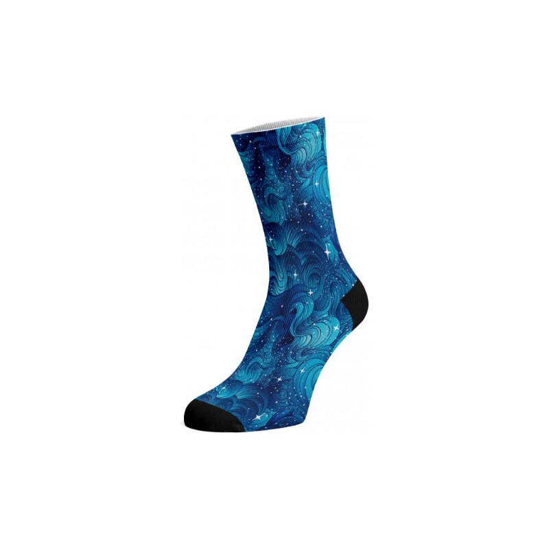 SPACE WAVES bavlnené potlačené veselé ponožky Walkee