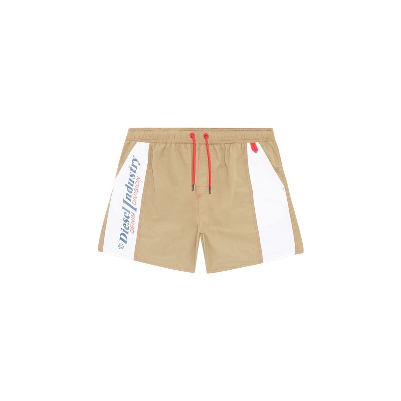 Pánske kúpacie kraťasy 00SXLI 0PCAI E6489 khaki/biela - Diesel 37727488