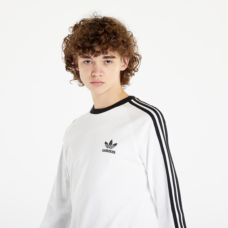 adidas Originals Tričko adidas 3-Stripes Long Sleeve Tee White XXL 37773558