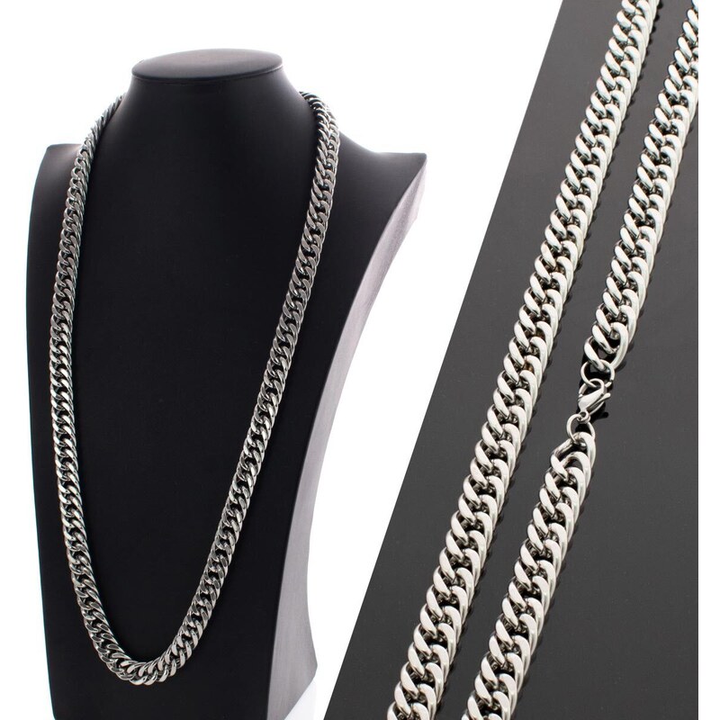 CITY STORM Hrubá strieborná oceľová retiazka - Double link 12 66888863