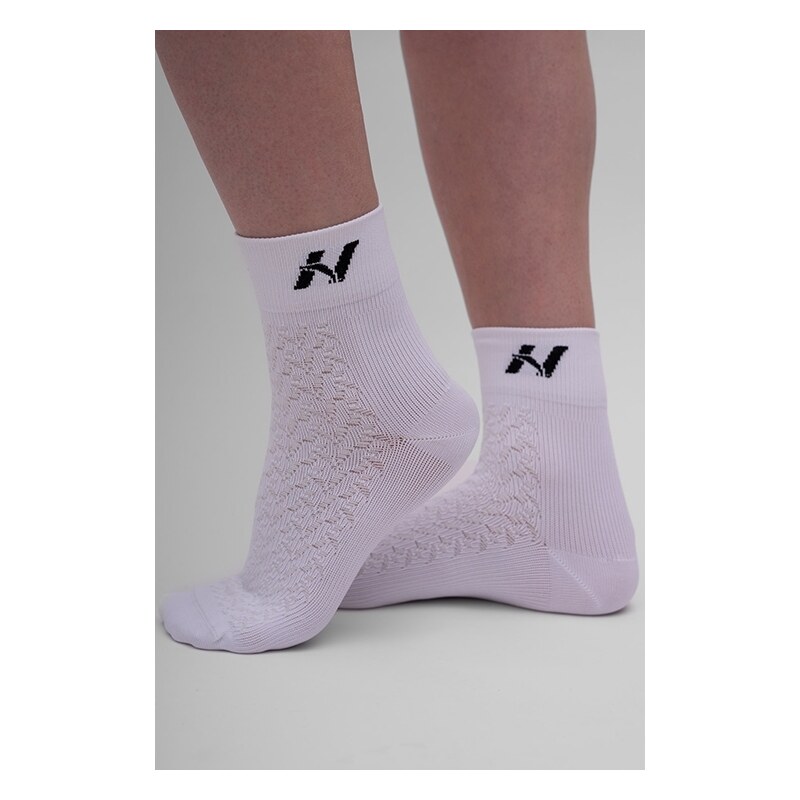 NEBBIA - Ponožky športové stredná dlĺžka UNISEX 130 (white)