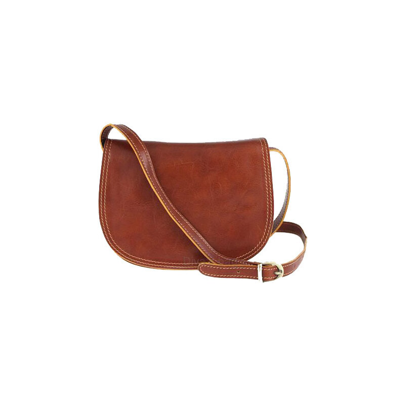 Vera Pelle Kožená crossbody dámska kabelka Enila I Fratelli koňakovo 37804332