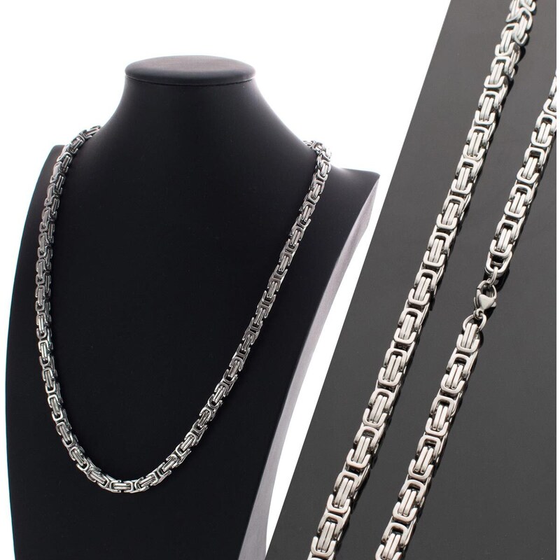 CITY STORM Strieborná retiazka z chirurgickej ocele kráľovský vzor - 66889469