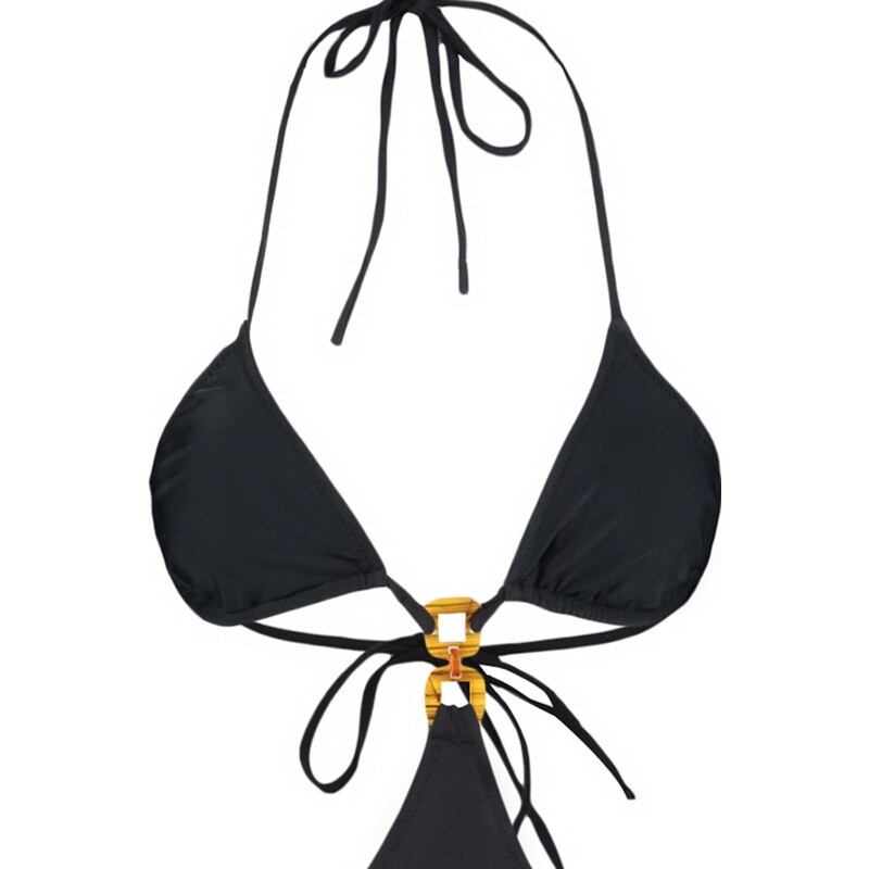 Trendyol Collection Čierne plavky s výstrihom do V a doplnkami