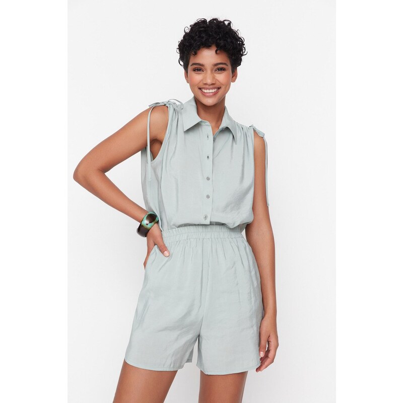 Trendyol Mint Woven Shorts 55091886