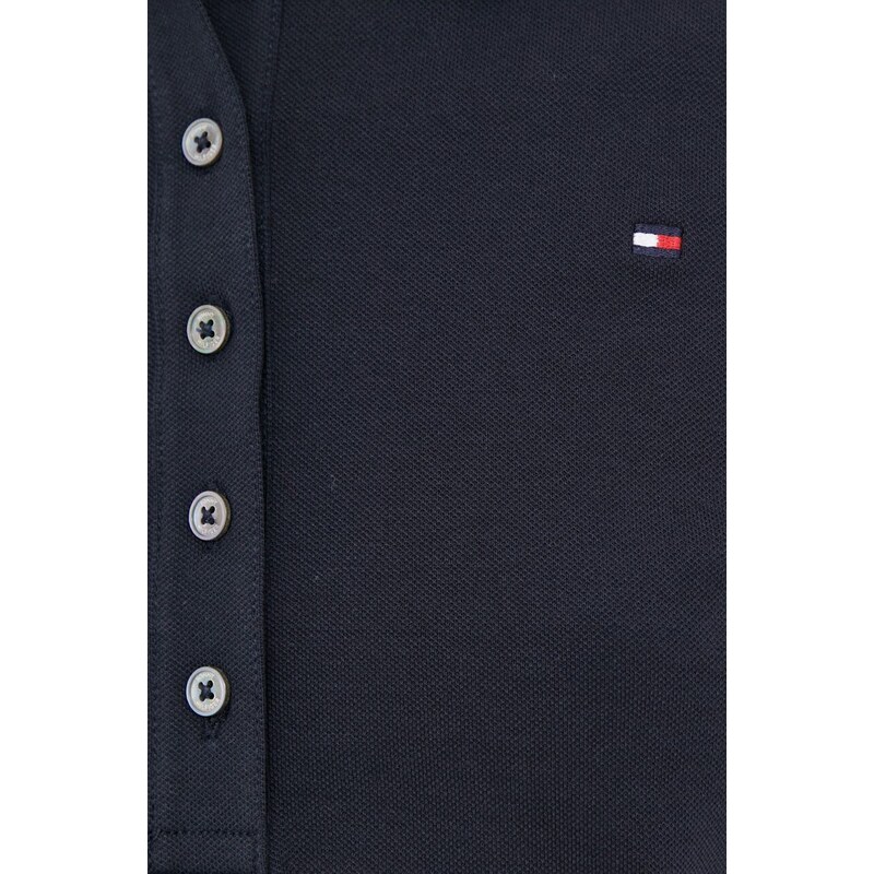 Polo tričko Tommy Hilfiger dámsky, tmavomodrá farba, WW0WW37820