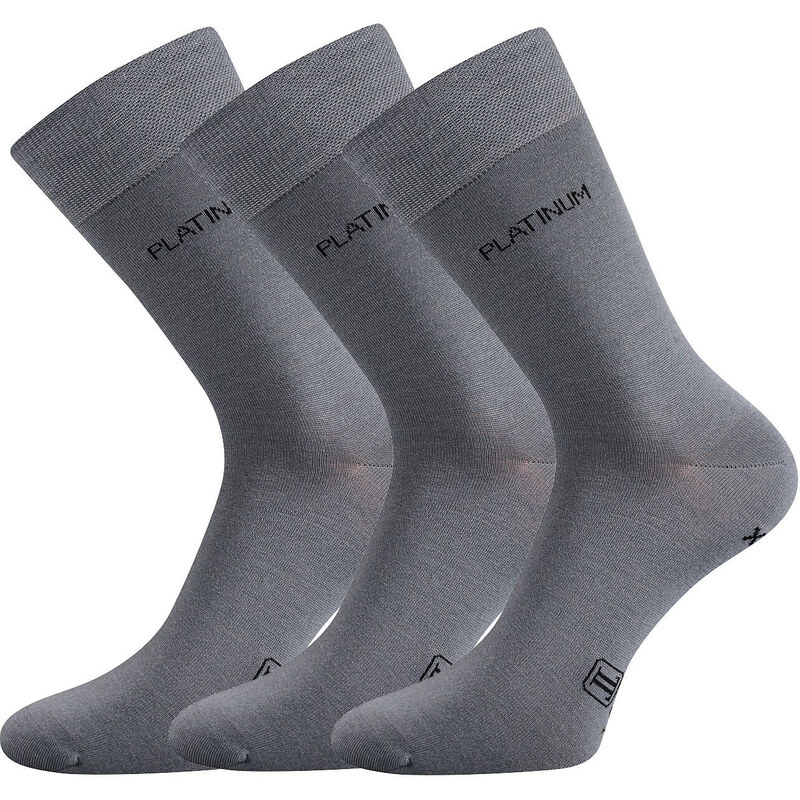 3PACK ponožky Lonka vysoké svetlo sivé (Dewool) 66096351