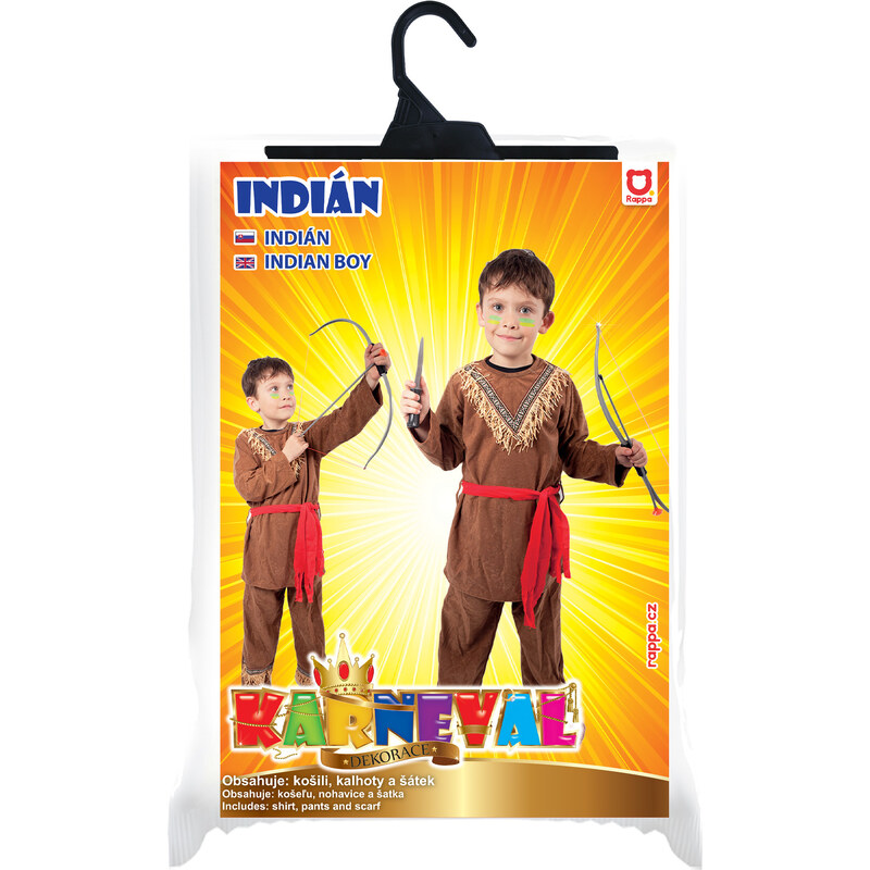 RAPPA Detský kostým Indián s šatkou (M)