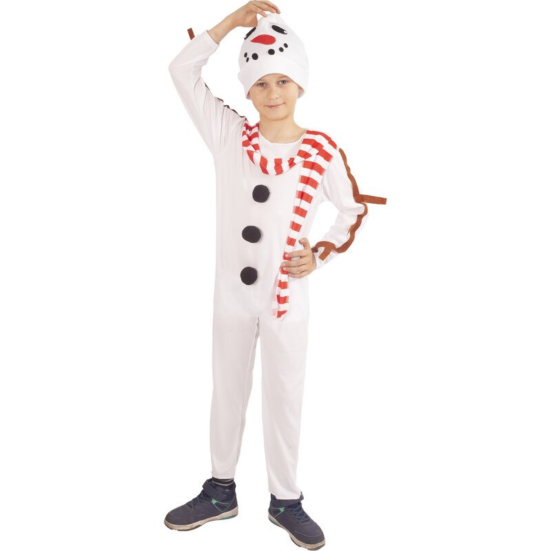 RAPPA Detský kostým snehuliak s čiapkou a šálom (S) e-obal
