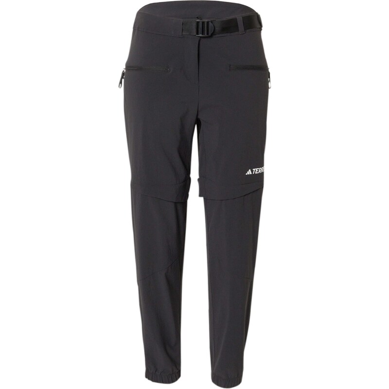 ADIDAS TERREX Outdoorové nohavice Utilitas Zip-Off čierna / biela 41199542