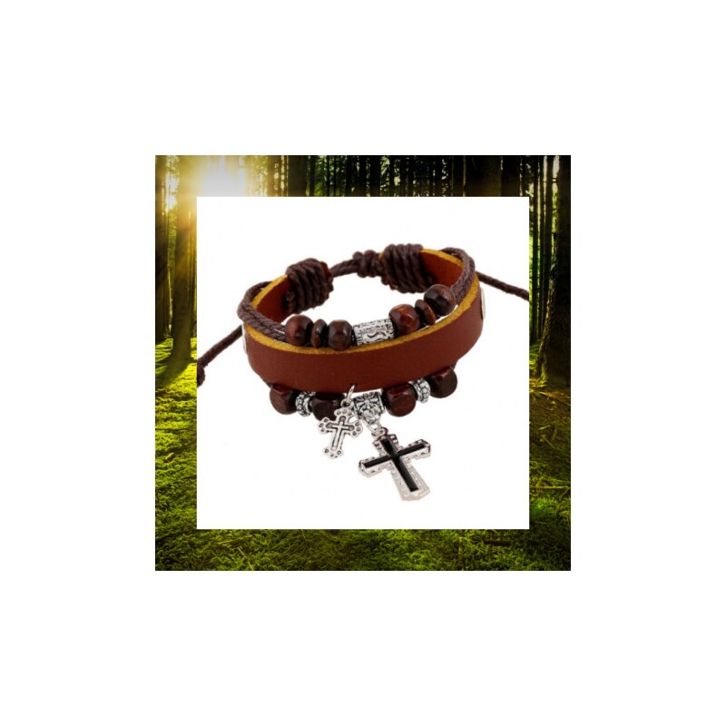 Kožený Náramok s Korálkami Handmade DN 12 Mix Farieb 37911434