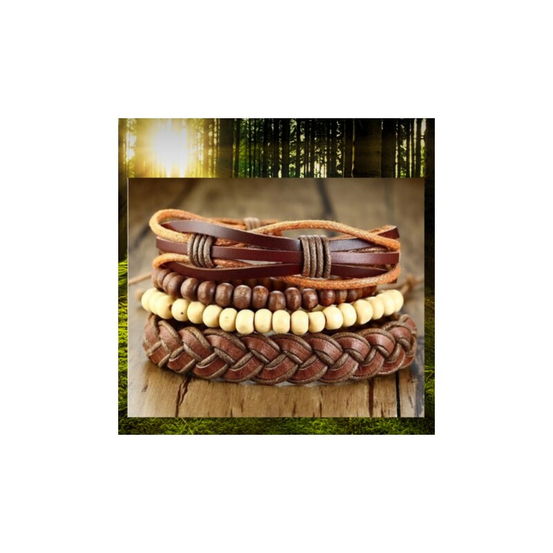 Kožený náramok Handmade DN 19 Hnedá 37911428