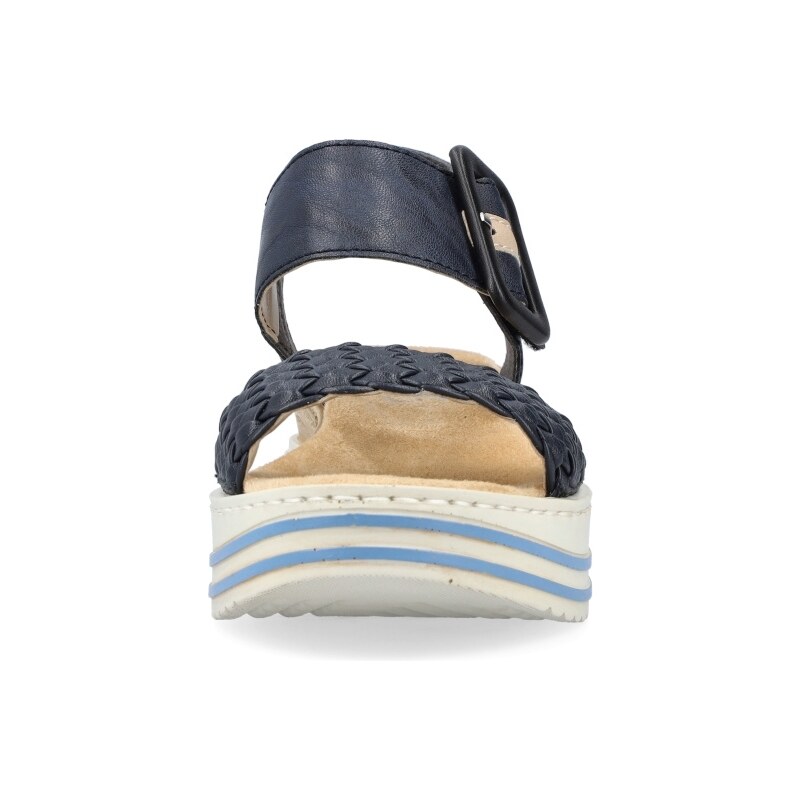 Dámske sandále RIEKER V1678-14 modrá S3