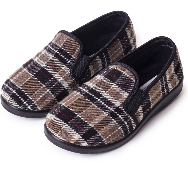 Vlnka Dámske protišmykové papuče káro veľkosti obuvi - dospelí 37 10333444