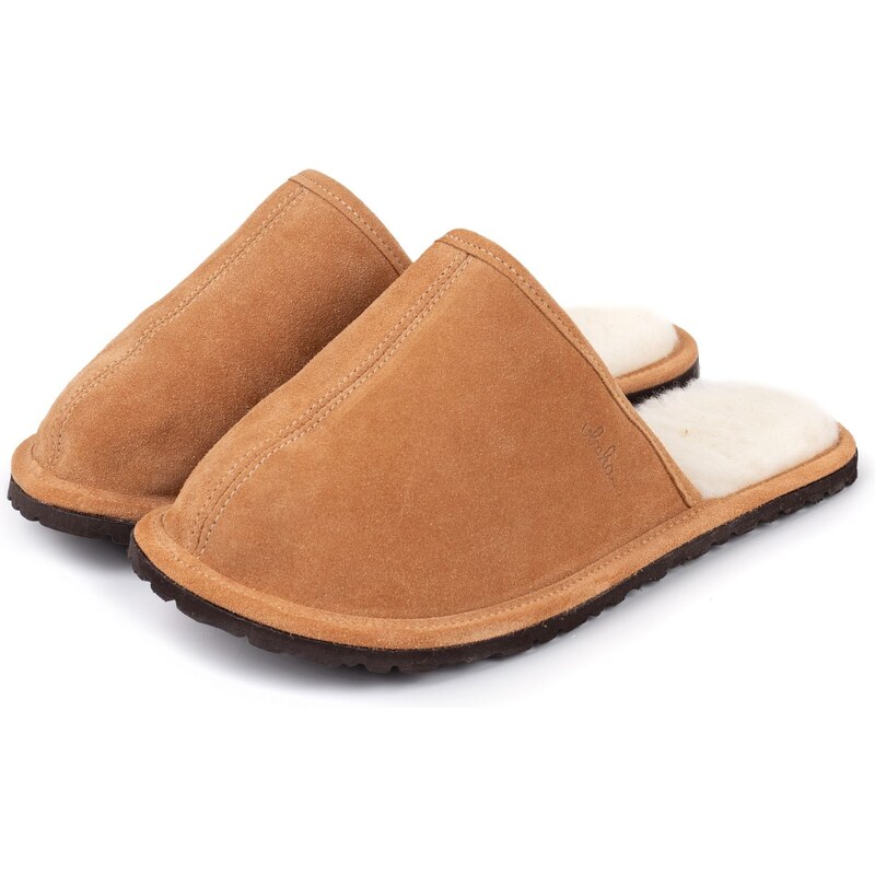 Vlnka Pánske kožené papuče s ovčou vlnou Tomáš veľkosti obuvi - 9061682