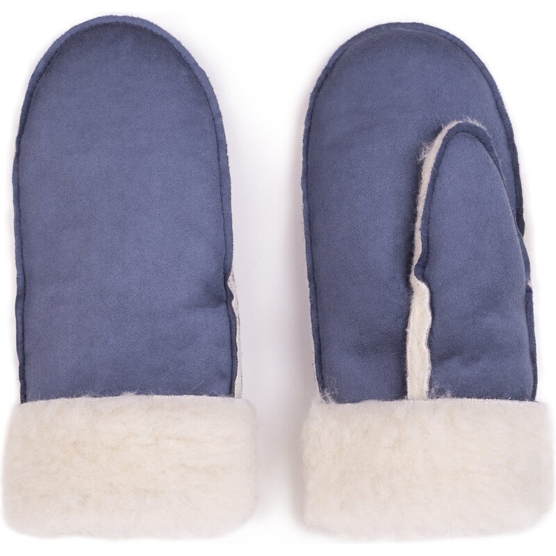 Vlnka Palčiaky z ovčej vlny velúr modrá veľkosti oblečenia L 26597509