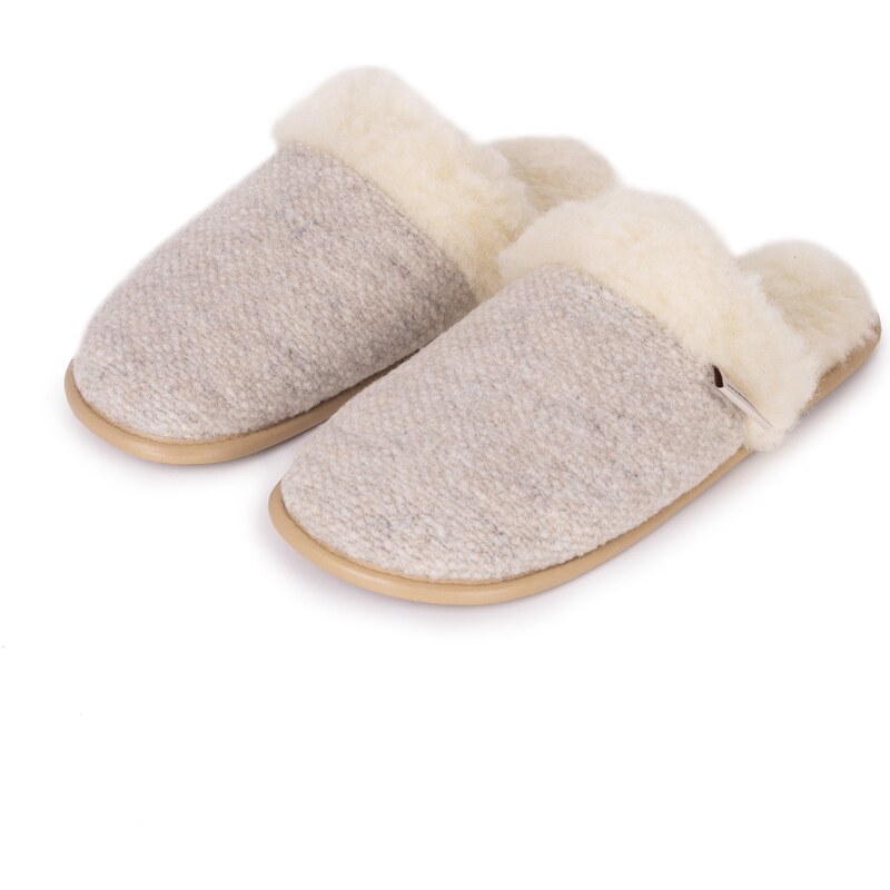 Vlnka Papuče s ovčou vlnou kapučíno veľkosti obuvi - dospelí 35-36 65061847