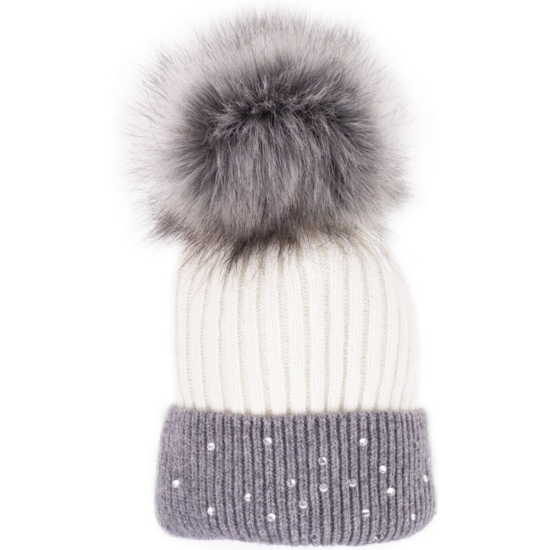 Vlnená čiapka Vlnka V05 sivá 50220485