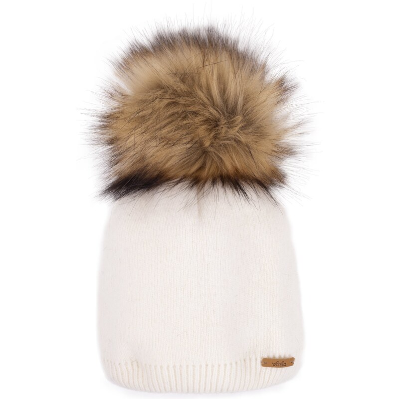 Vlnená čiapka Vlnka V06 biela 50220488