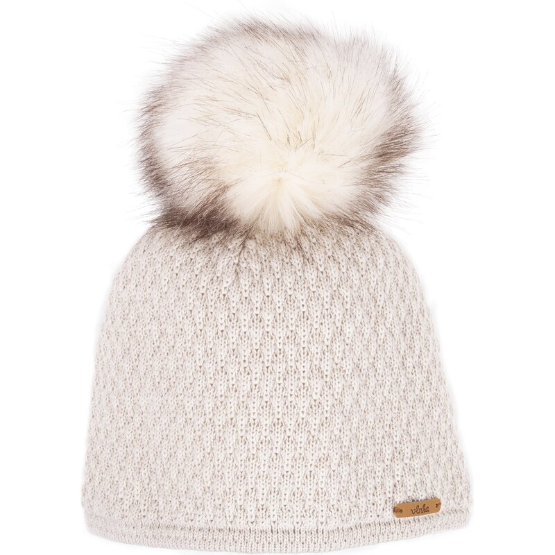 Vlnená čiapka Vlnka V01 prírodná biela 50220496