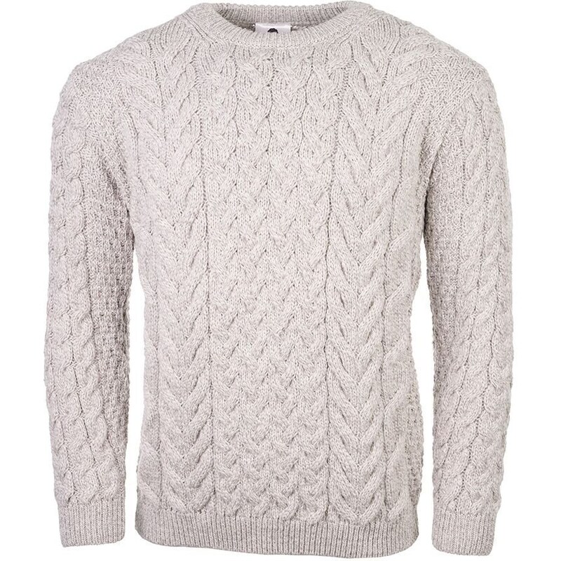 Vlnený sveter Vlnka S08 svetlo sivá veľkosti oblečenia L 65796951