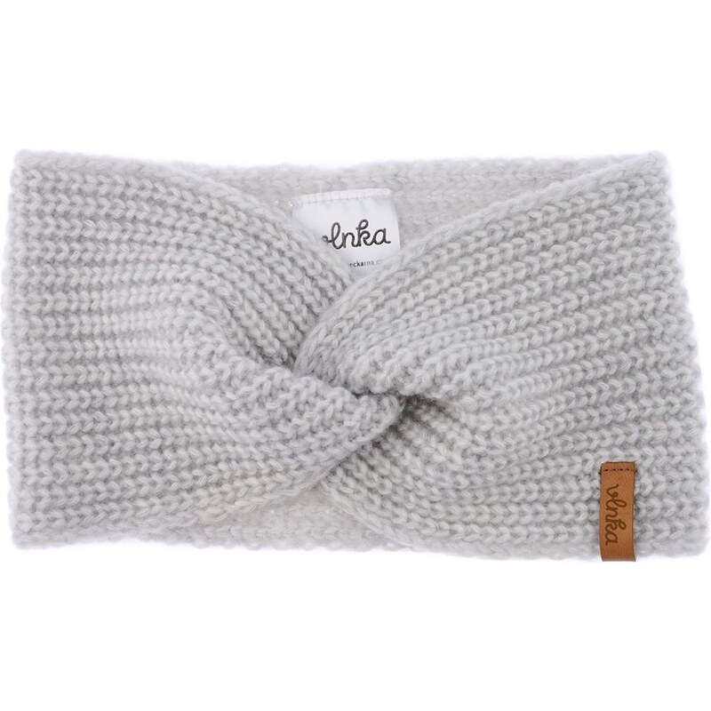 Vlnená čelenka Vlnka C02 svetlo sivá 56919581