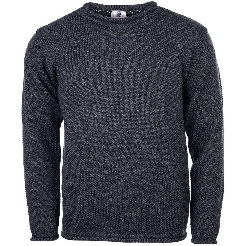 Vlnka Pánsky vlnený pulóver sveter Merino sivá veľkosti oblečenia L 65797238