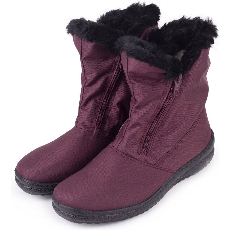 Vlnka Dámske snehule na zips červená veľkosti obuvi - dospelí 38 52495848