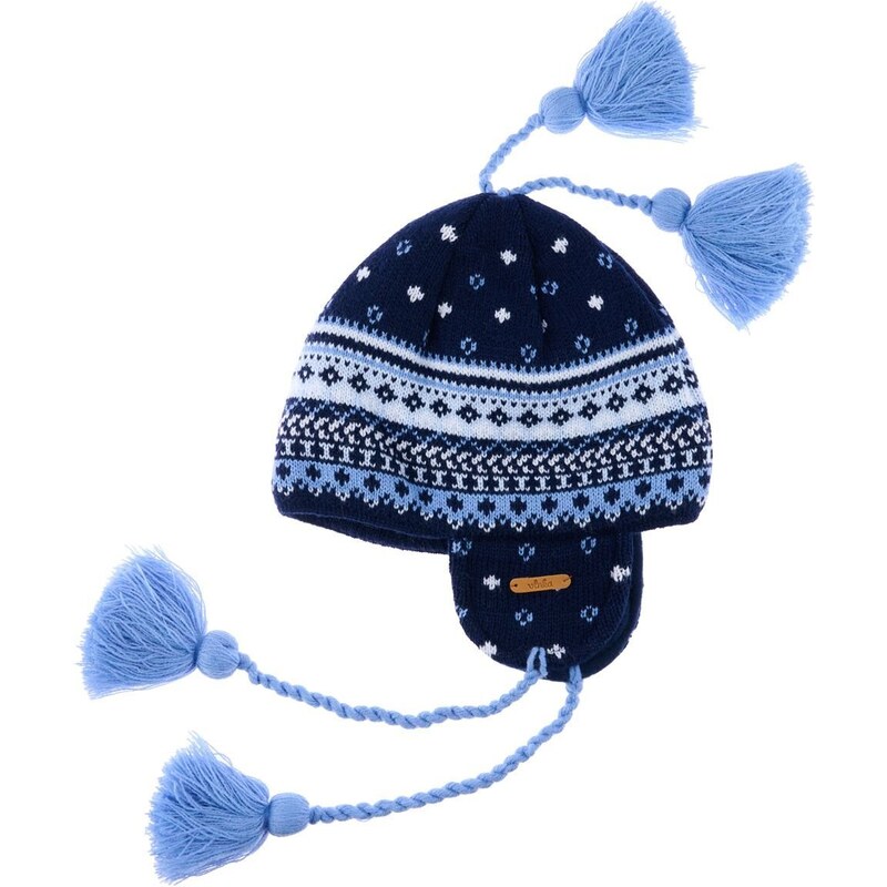 Detská vlnená ušianka Vlnka V20 modrá 50220542