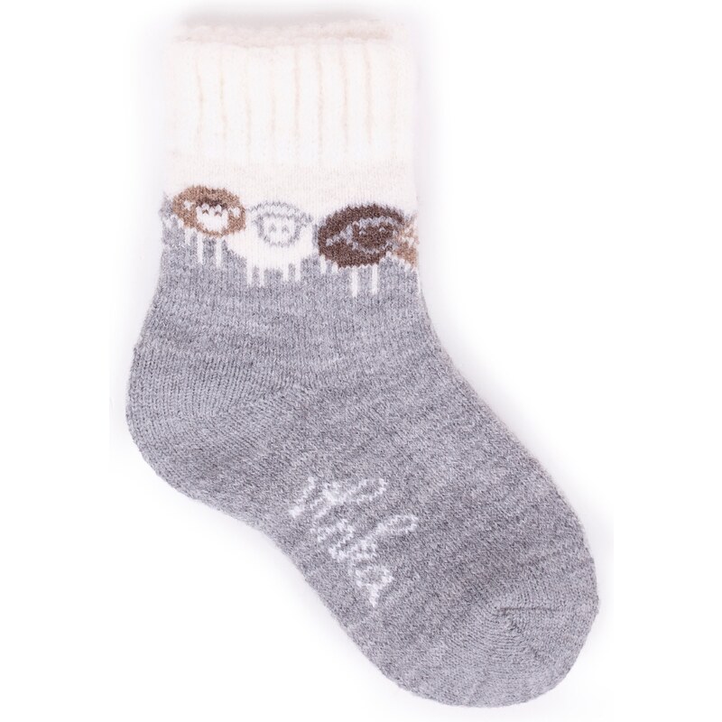 Vlnka Detské ponožky Merino ovčia partička biela 32329638