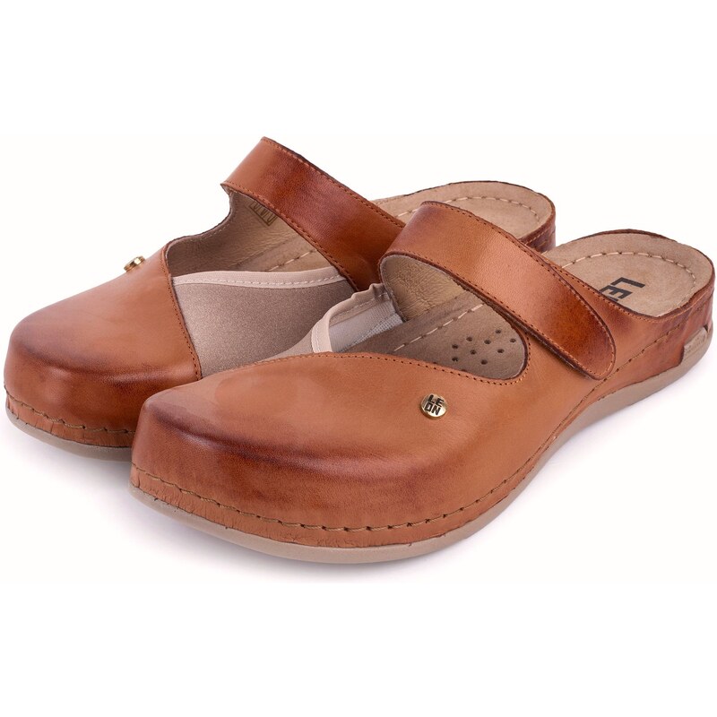 Sanja Ristić Dámske kožené šľapky na hallux Leontína hnedá veľkosti 65797055