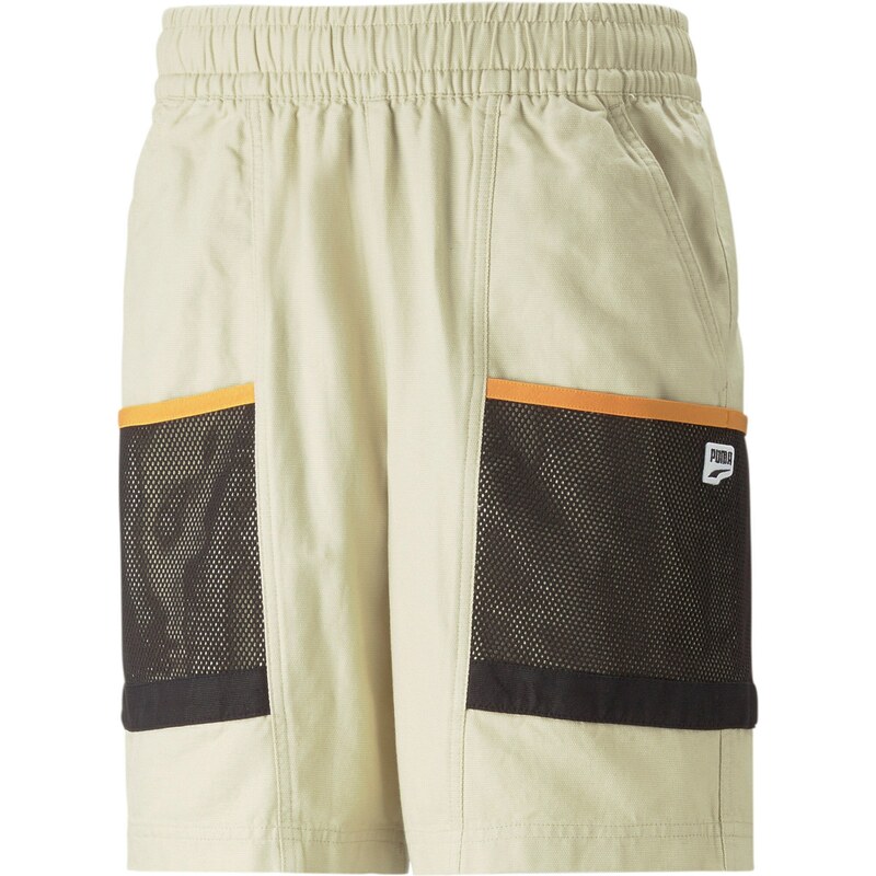 PUMA Nohavice Downtown tmavobéžová / oranžová / čierna 67728528