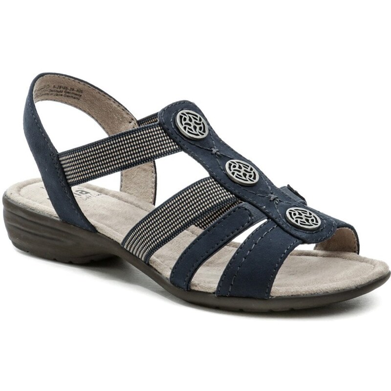 Jana 8-28165-28 navy dámske sandále šírka H 62841364