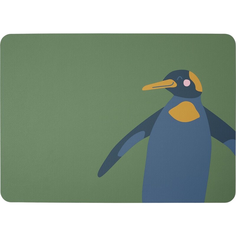 Detské prestieranie s motívom tučniaka 46x33 cm COPPA KIDS WILDLIFE ASA Selection - zelené