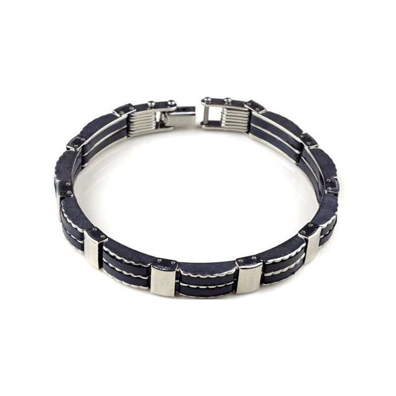 Imixlot Pánsky Dizajnový Náramok 316L6 chrome/čierna 37947951