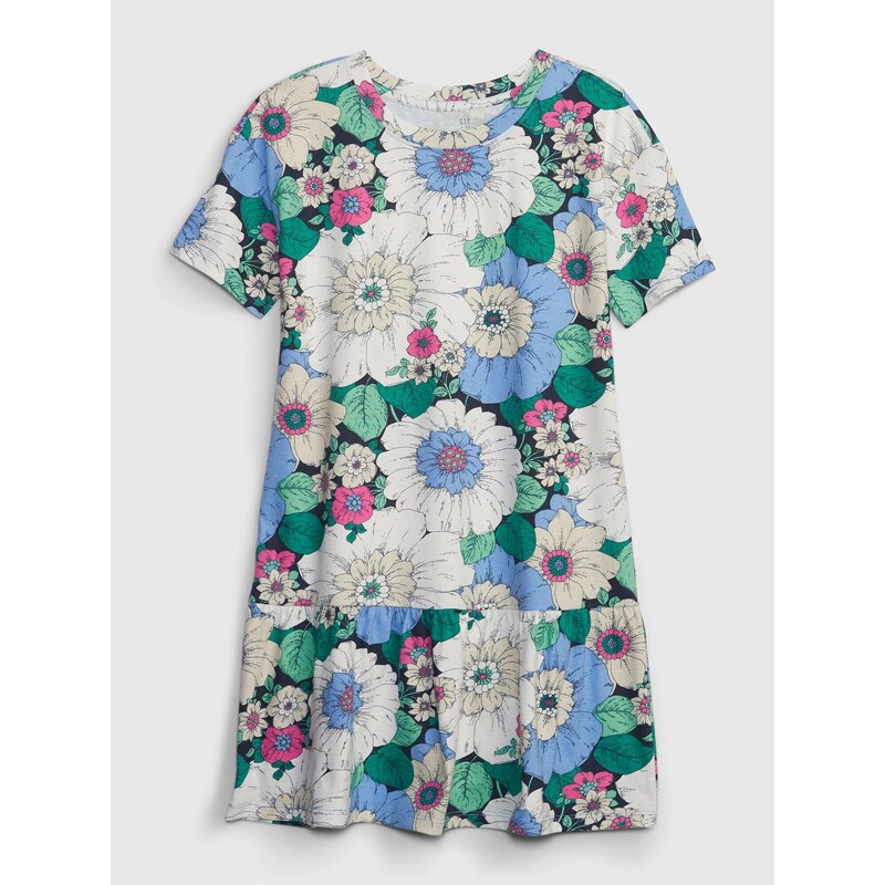Zelené dievčenské kvetované šaty GAP 50538387