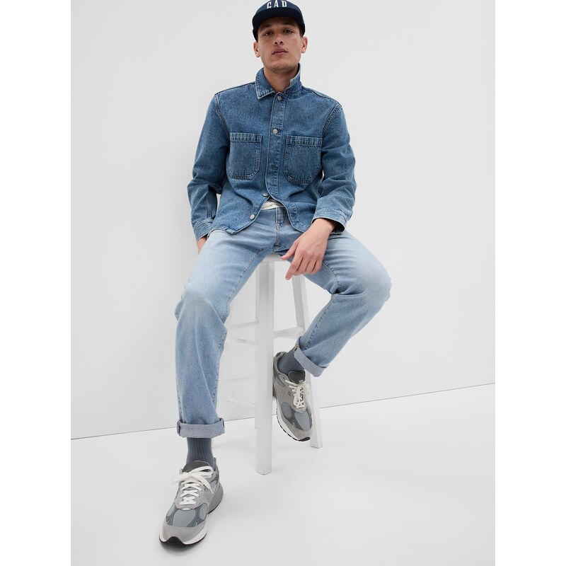 Svetlomodré pánske straight fit rifle GAP GapFlex 50536137