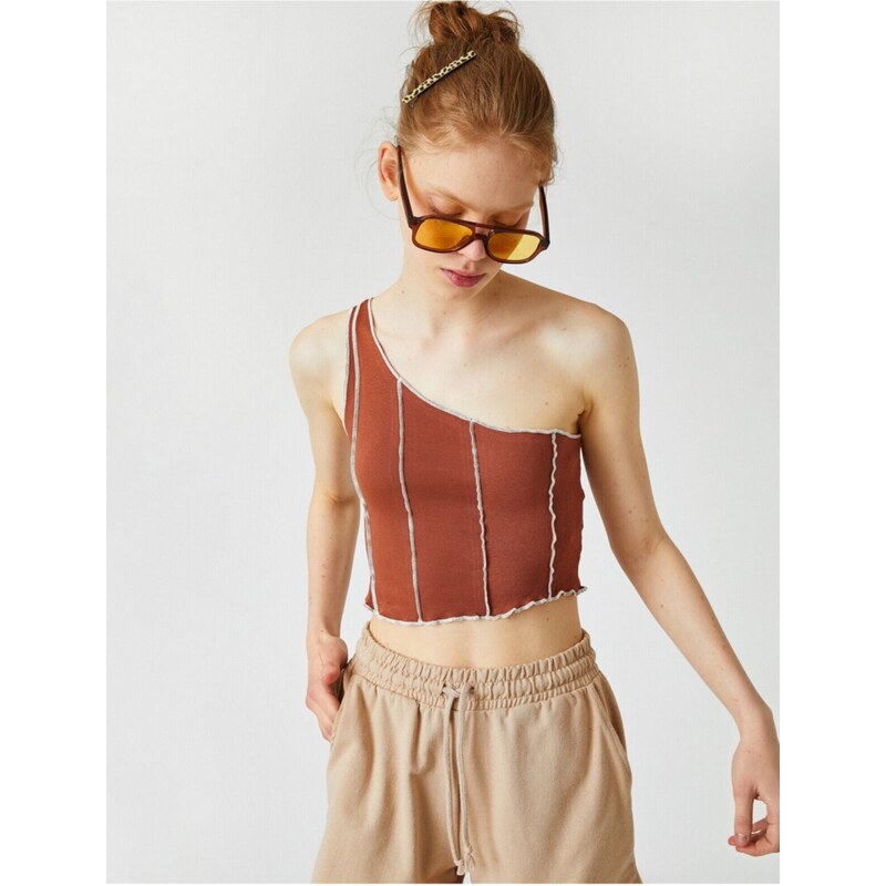 Koton One-Shoulder Crop Singlet 64612812