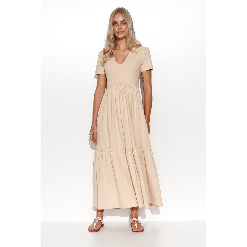 Makadamia Maxi šaty M549 | piesková M549 63395436