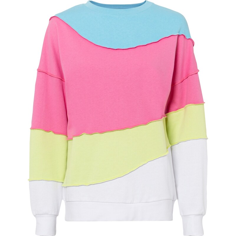 bonprix Mikina z mäkkého bavlneného mixu, farba ružová 48918027