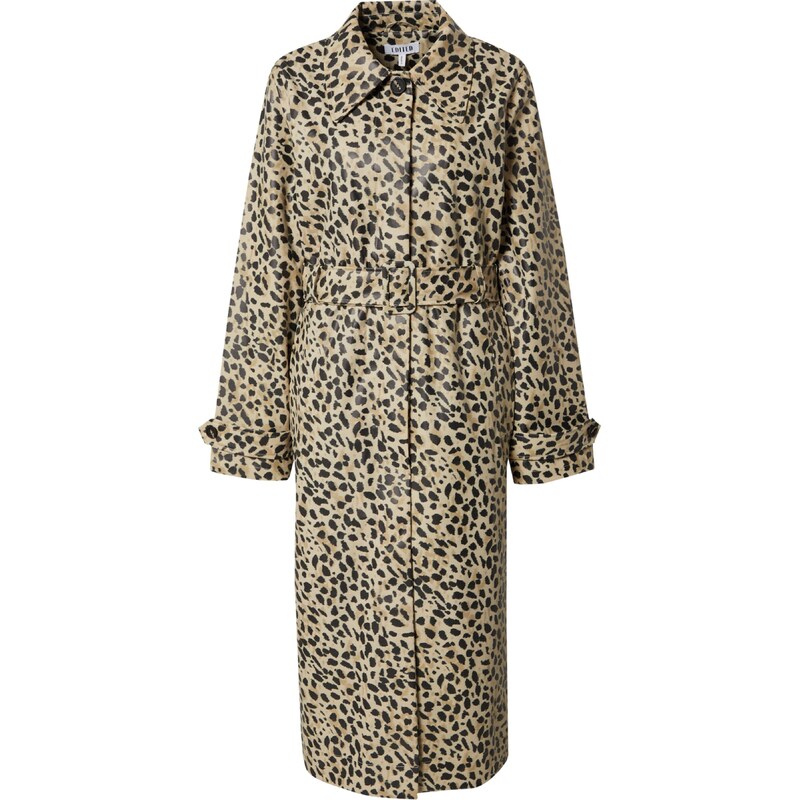 EDITED Prechodný kabát Minna svetlohnedá / čierna 37987204